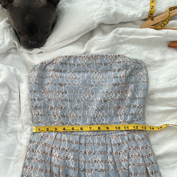 June & Ivy Blue Lace Strapless Dress - Size S - Picture 3 of 3